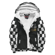 Custom Car Photo Racing Checkered Sherpa Jacket