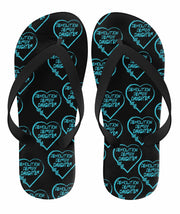 Demolition Derby Daughter Heart Flip Flops