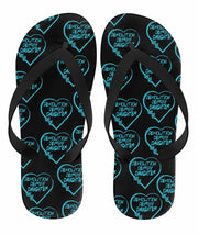 Demolition Derby Daughter Heart Flip Flops