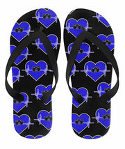 Demolition Derby Heartbeat Flip Flops