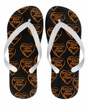 Demolition Derby Mom Heart Flip Flops