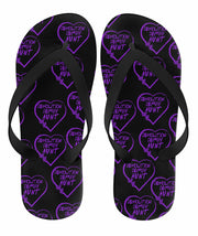 Demolition Derby Aunt Heart Flip Flops