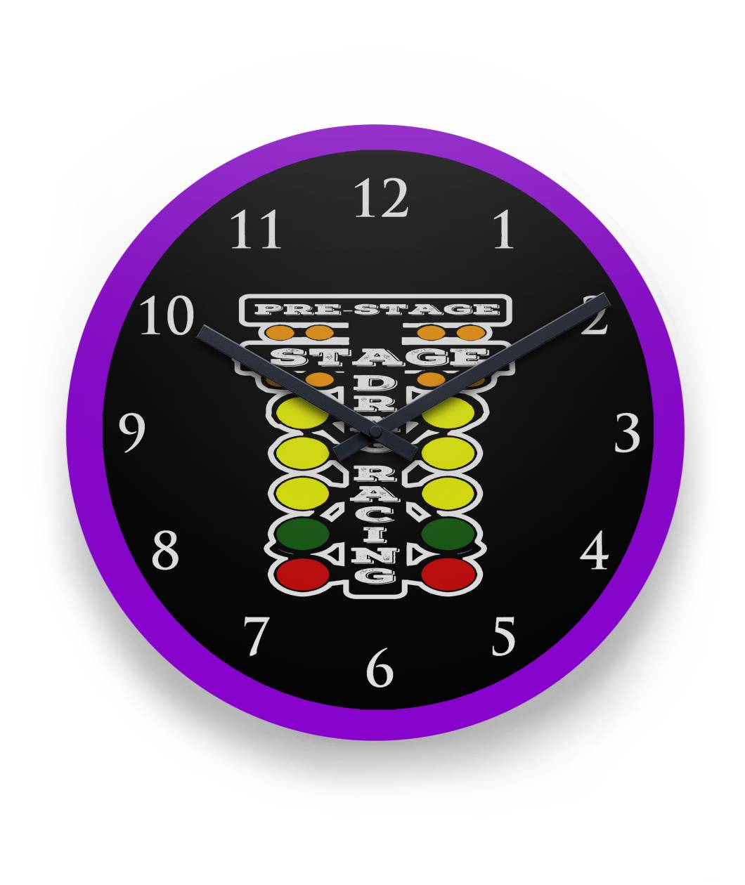 Drag Racing Round Wall Clocks