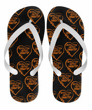 Demolition Derby Daughter Heart Flip Flops