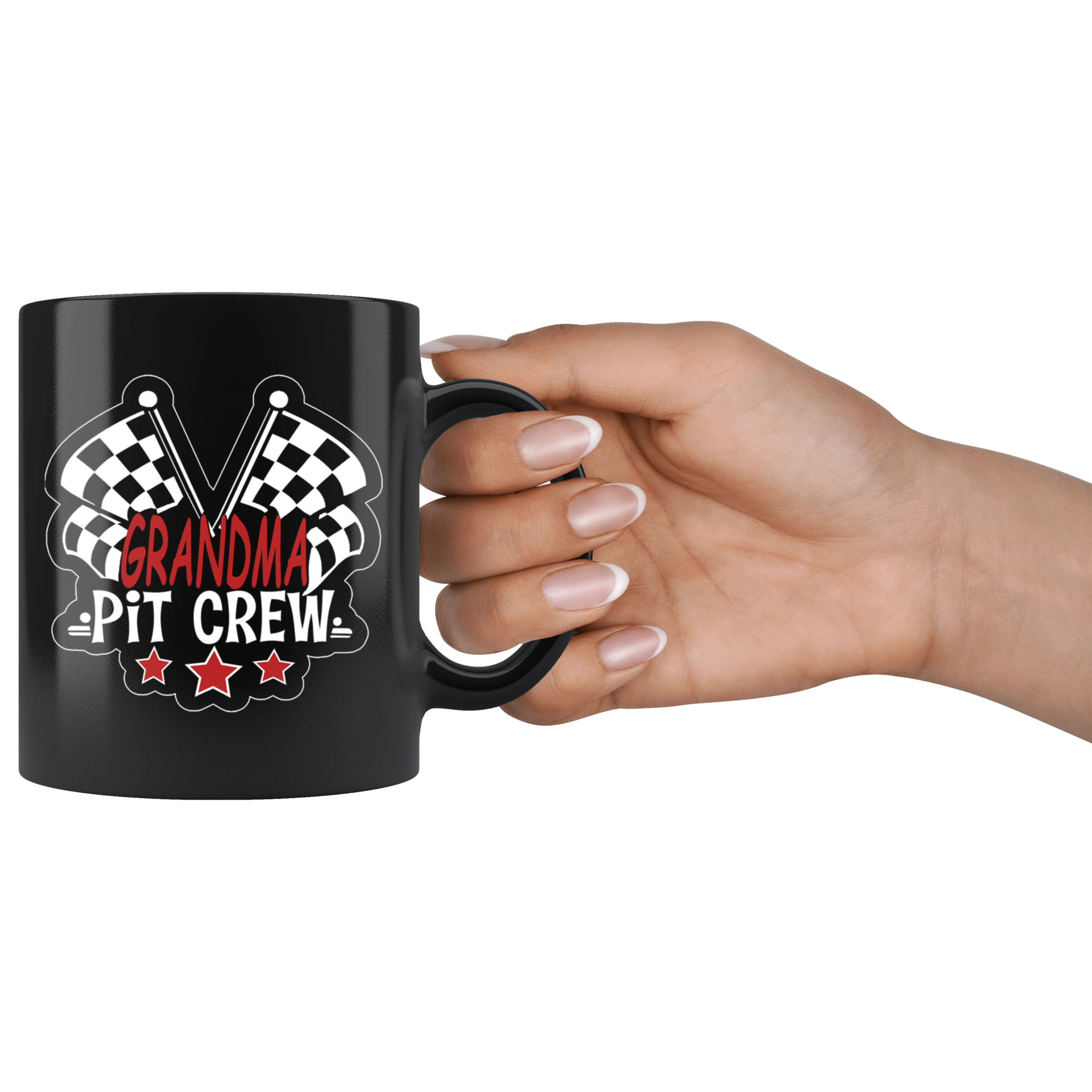 racing grandma mug