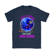 A cute and sassy kids' apparel design featuring the text "Sorry Boys My Dad Will Build Me A Faster Car Than Yours" with drag racing graphics, printed on high-quality baby bodysuits, toddler tees, and youth hoodies.