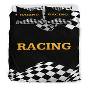 Racing checkered flag bedding set