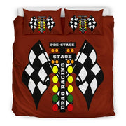 Drag Racing Maroon Bedding Set