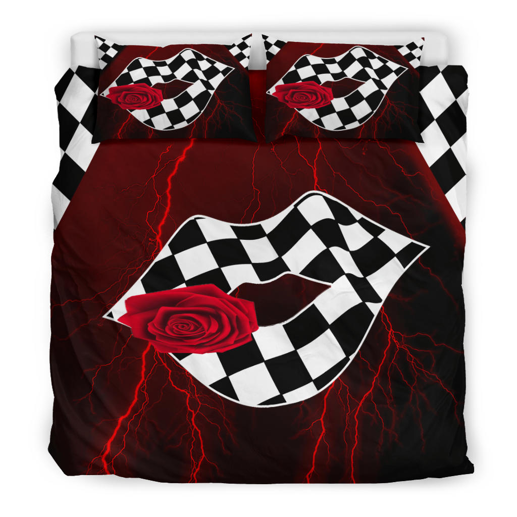 Racing Thunder Lips Kiss Bedding Set