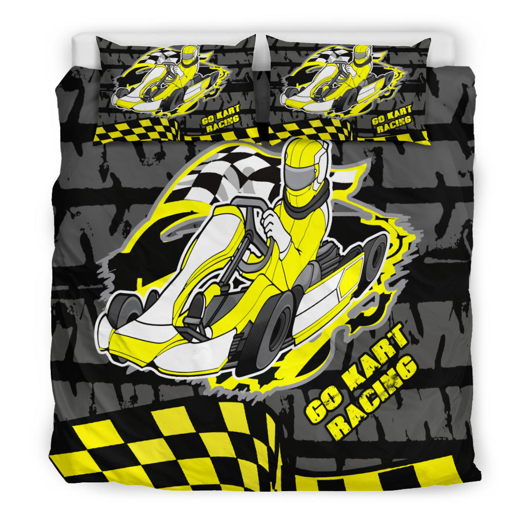 Go-kart racing bedding set