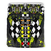 Drag Racing Yellow Bedding Set