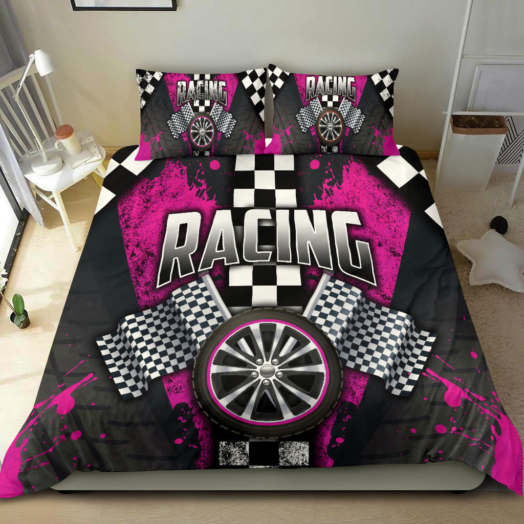 Racing Pink Bedding Set