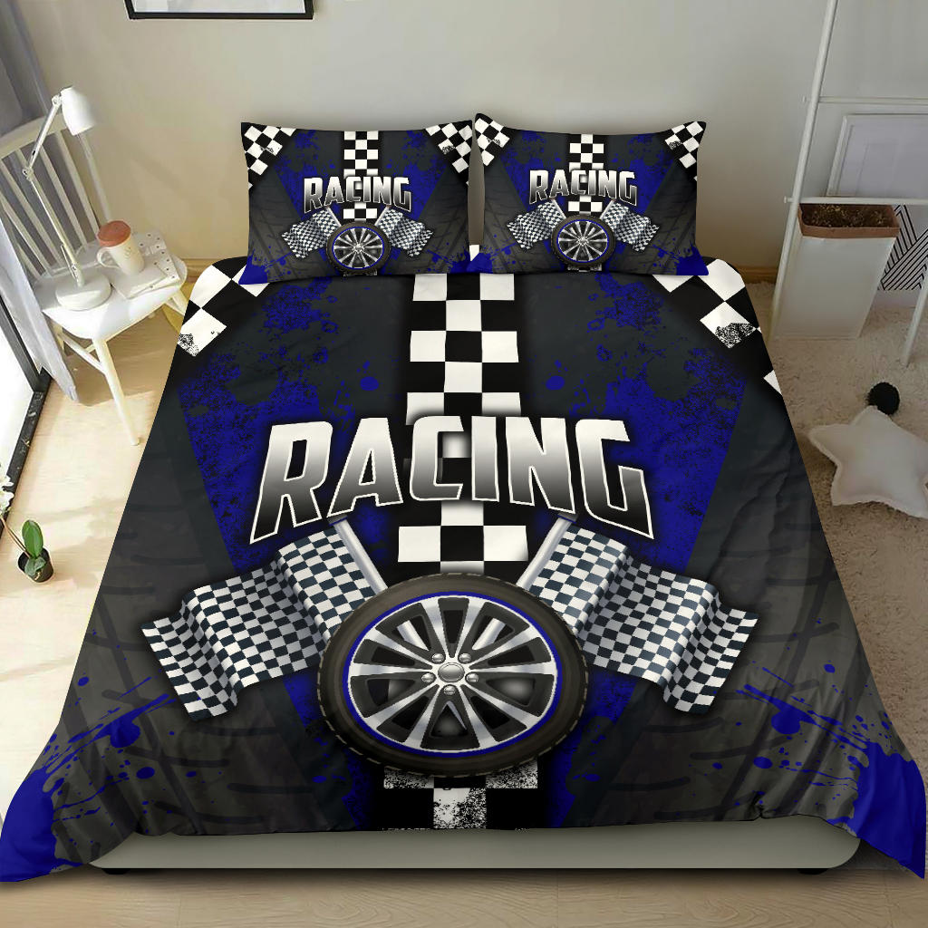 Racing Blue Bedding Set