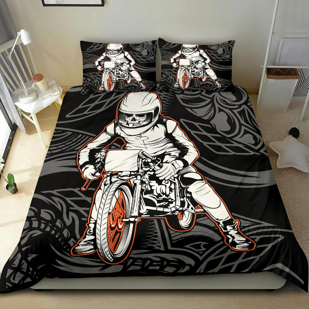 Motorcycle Skull Bedding Set