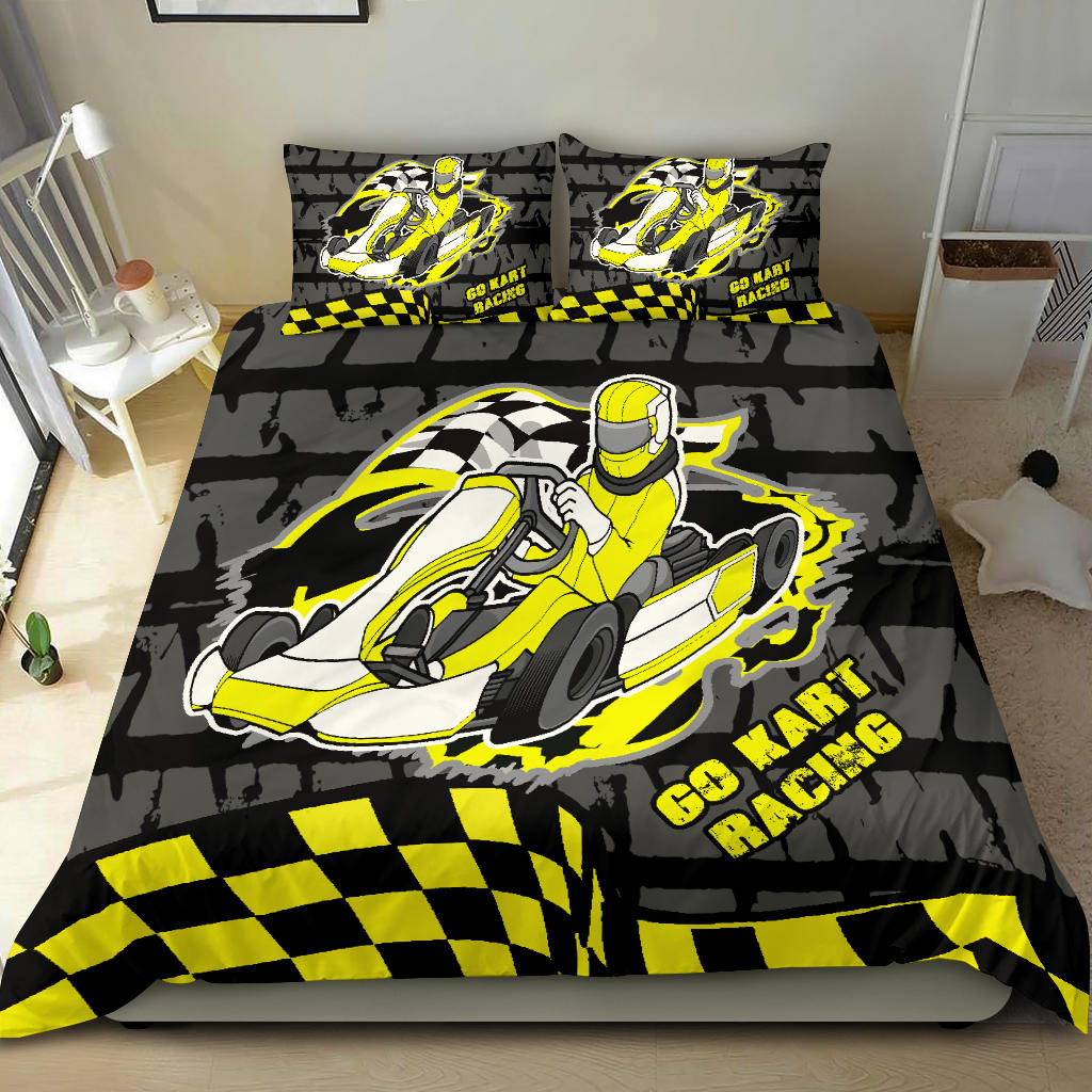 Go-kart racing bedding set