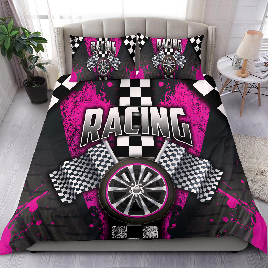 Racing Pink Bedding Set