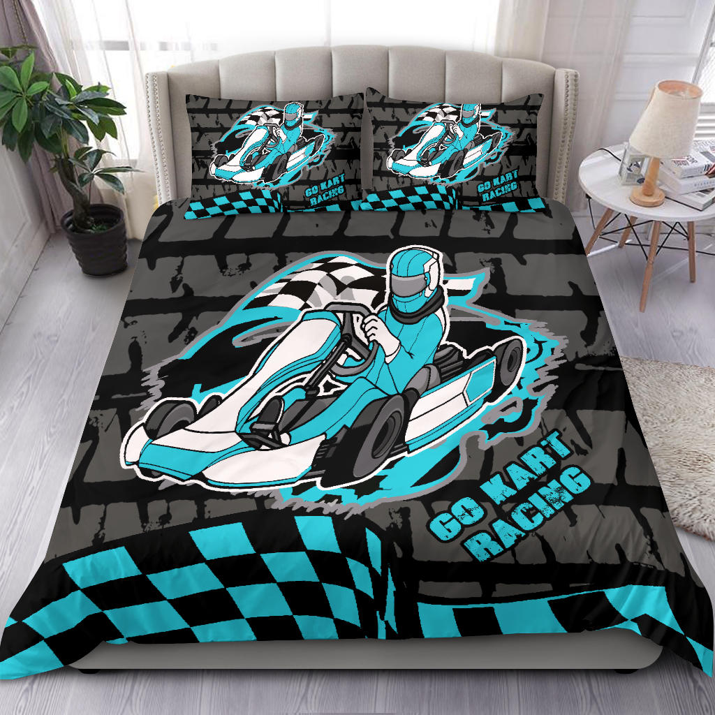 Go-kart racing bedding set