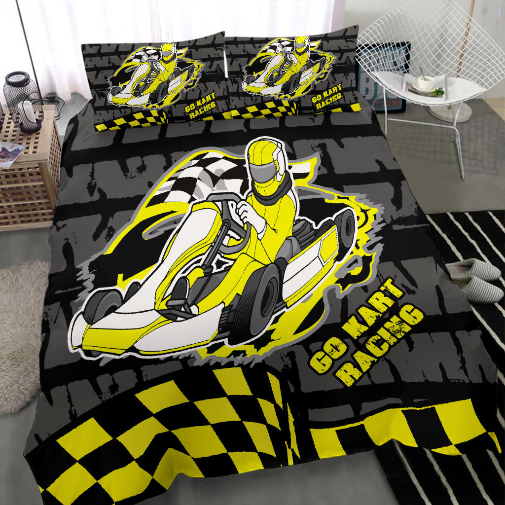 Go-kart racing bedding set