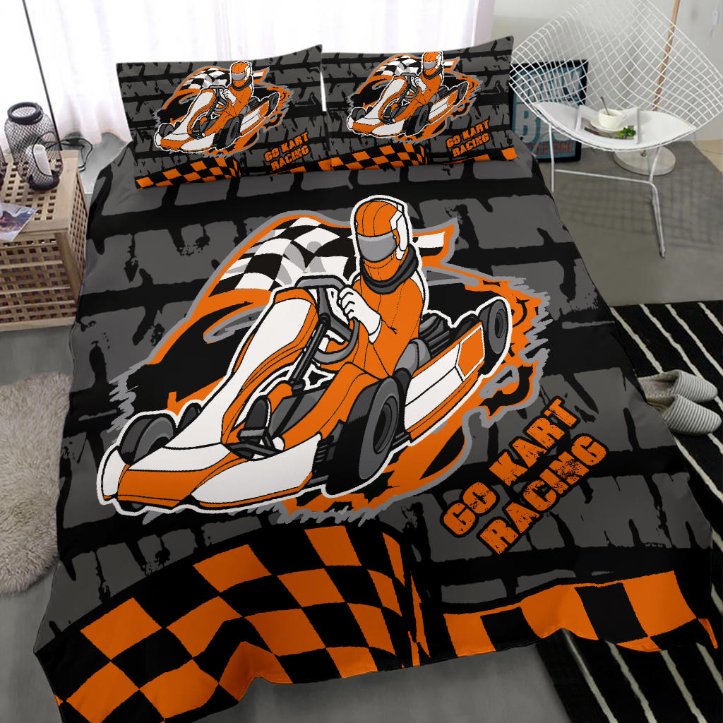 Go-kart racing bedding set