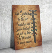 Drag Racer's Prayer Canvas Portrait