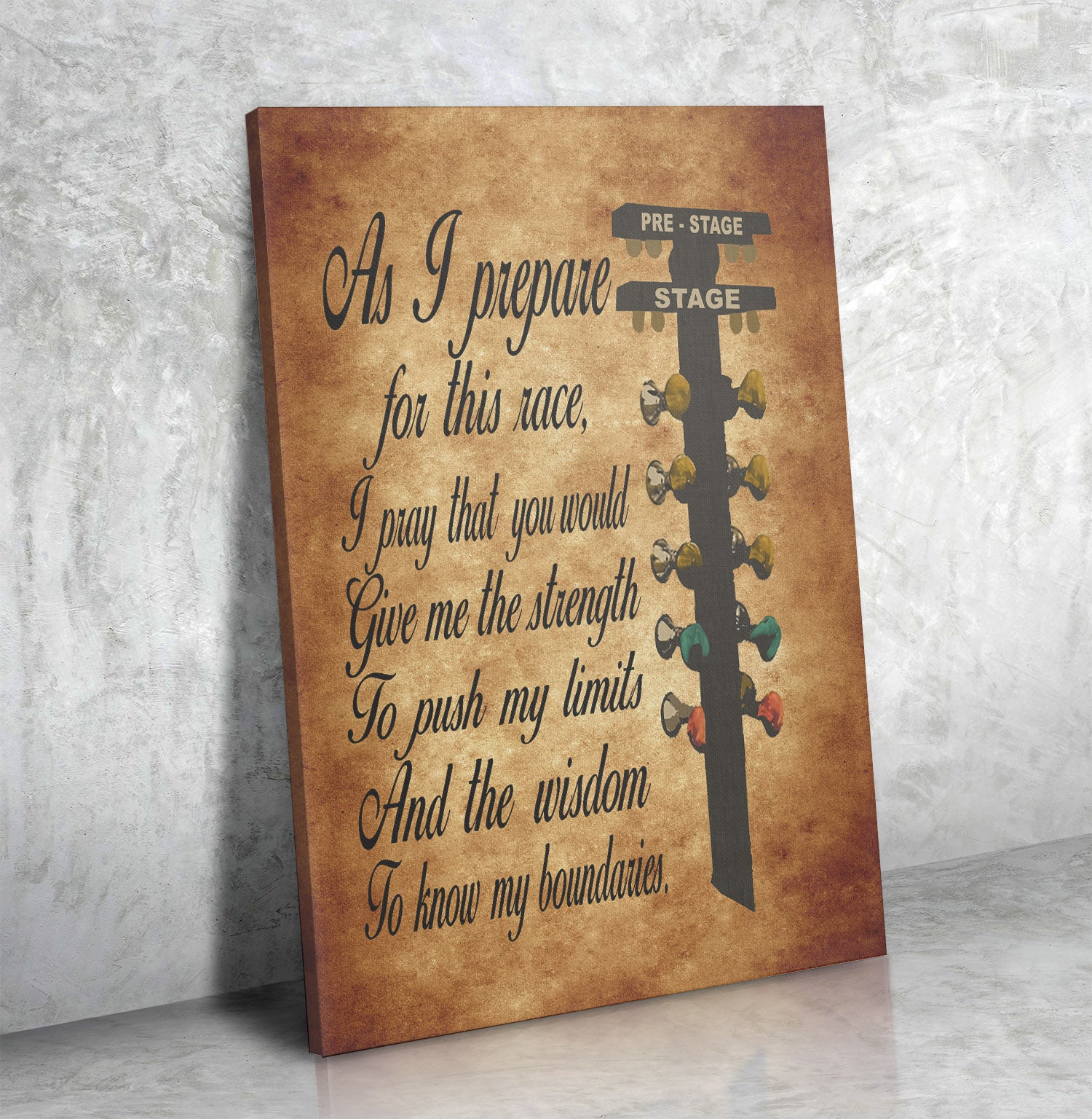 Drag Racer's Prayer Canvas Portrait