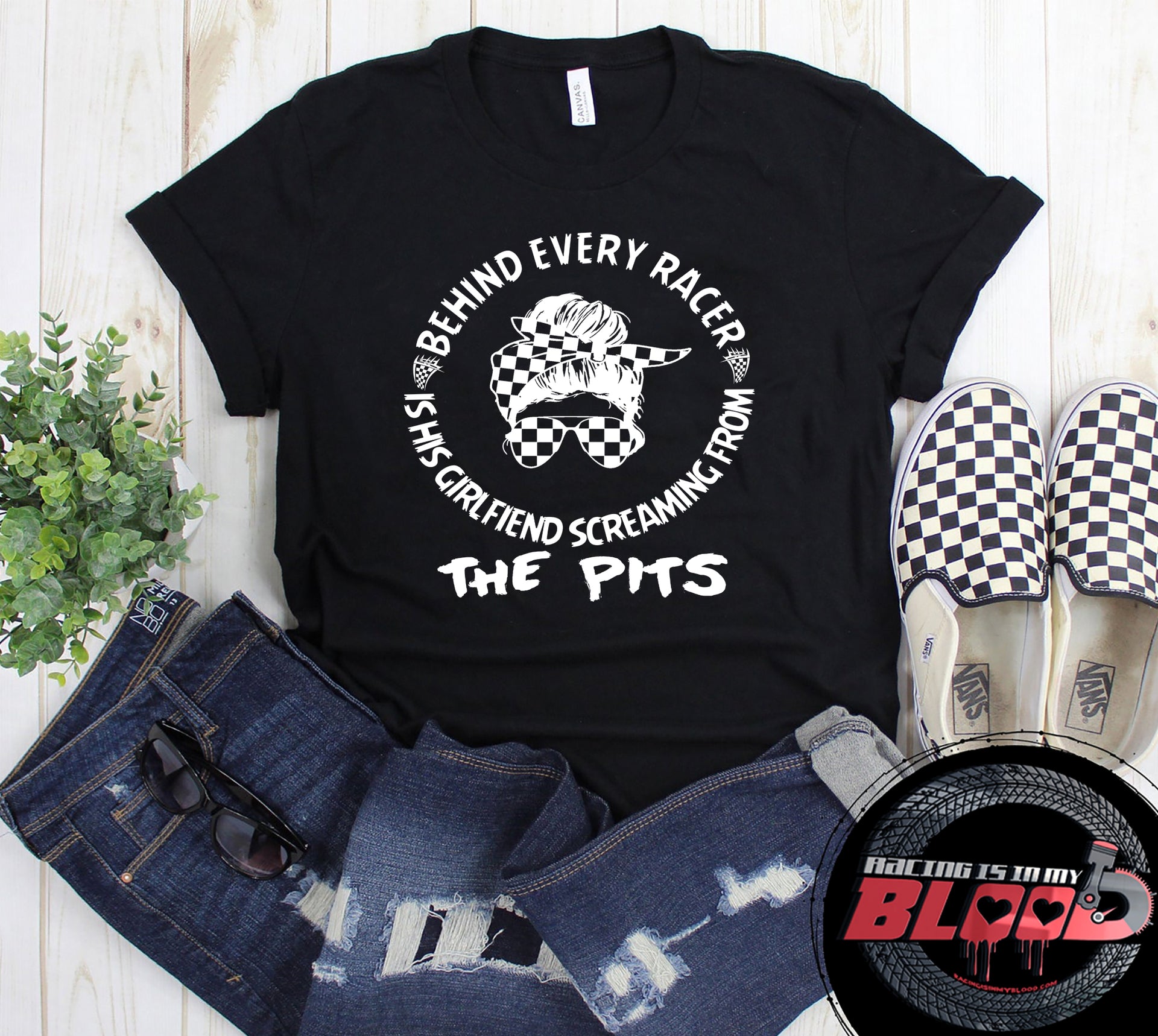 Behind Every Racer Is His Girlfriend Screaming From The Pits T-Shirts & Hoodies | Racing Girlfriend Gear