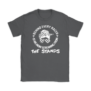 "Behind Every Racer Is His Mom Screaming From The Stands" apparel collection featuring women's t-shirts, racerback tanks, and hoodies for motorsports fans.