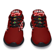 Classic red drag racing sneakers with memory foam and lightweight design.