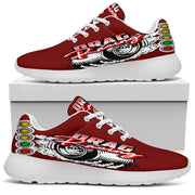Classic red drag racing sneakers with memory foam and lightweight design.
