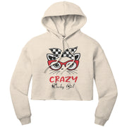 Crazy Derby girl Crop Top hoodie