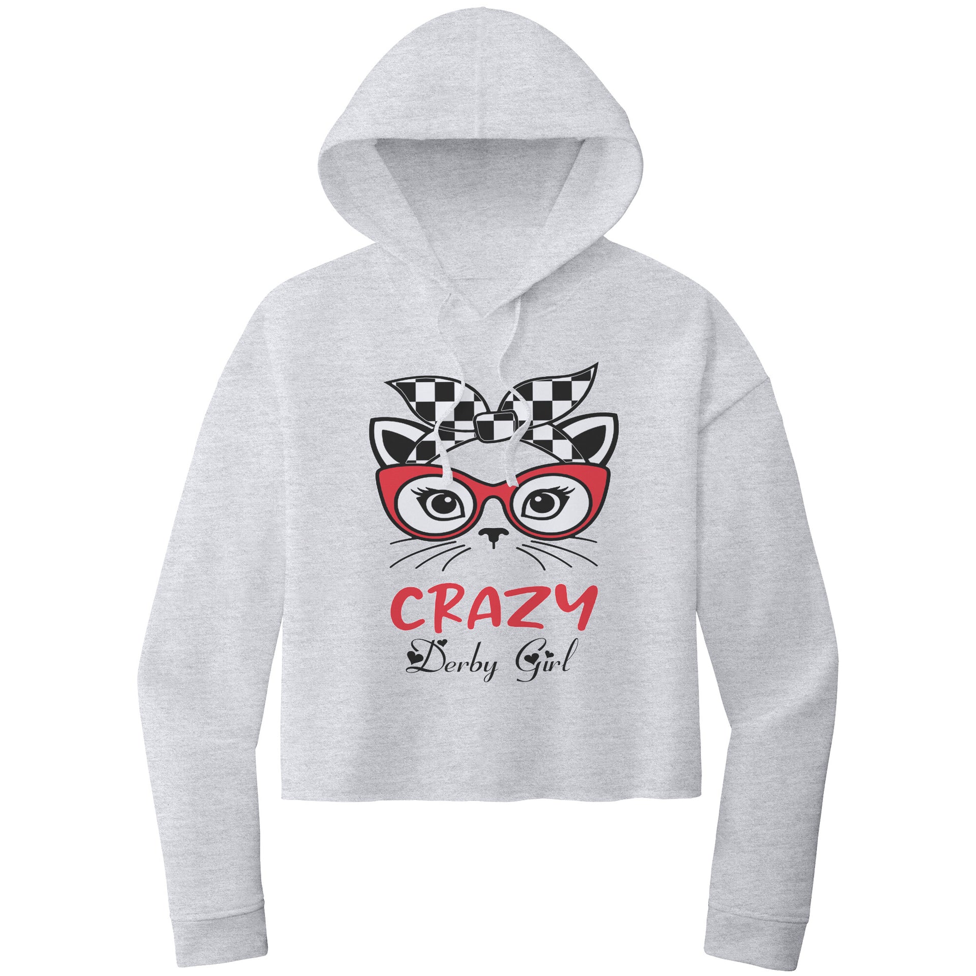 Crazy Derby girl Crop Top hoodie