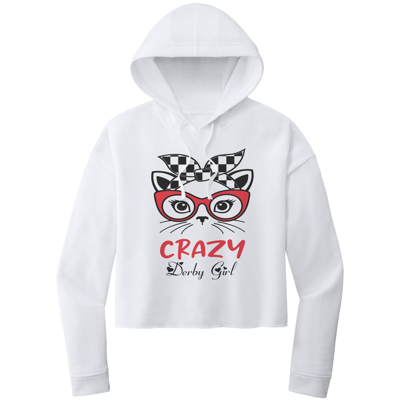 Crazy Derby girl Crop Top hoodie