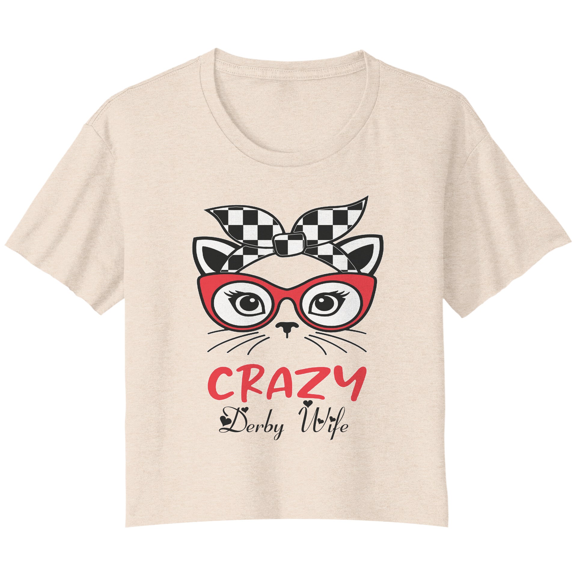 Crazy Derby mom Crop t-shirts