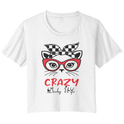 Crazy Derby mom Crop t-shirts