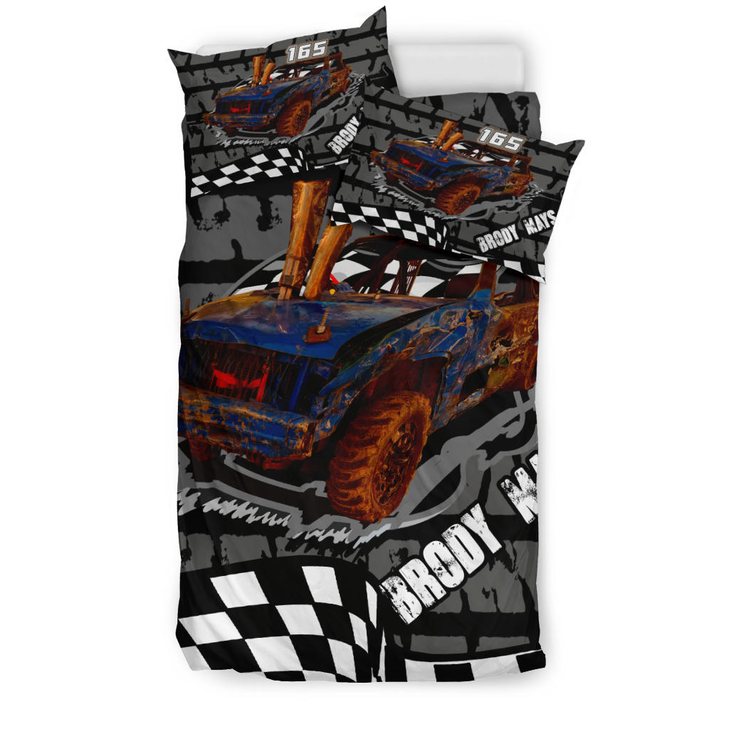 Custom demolition derby bedding set