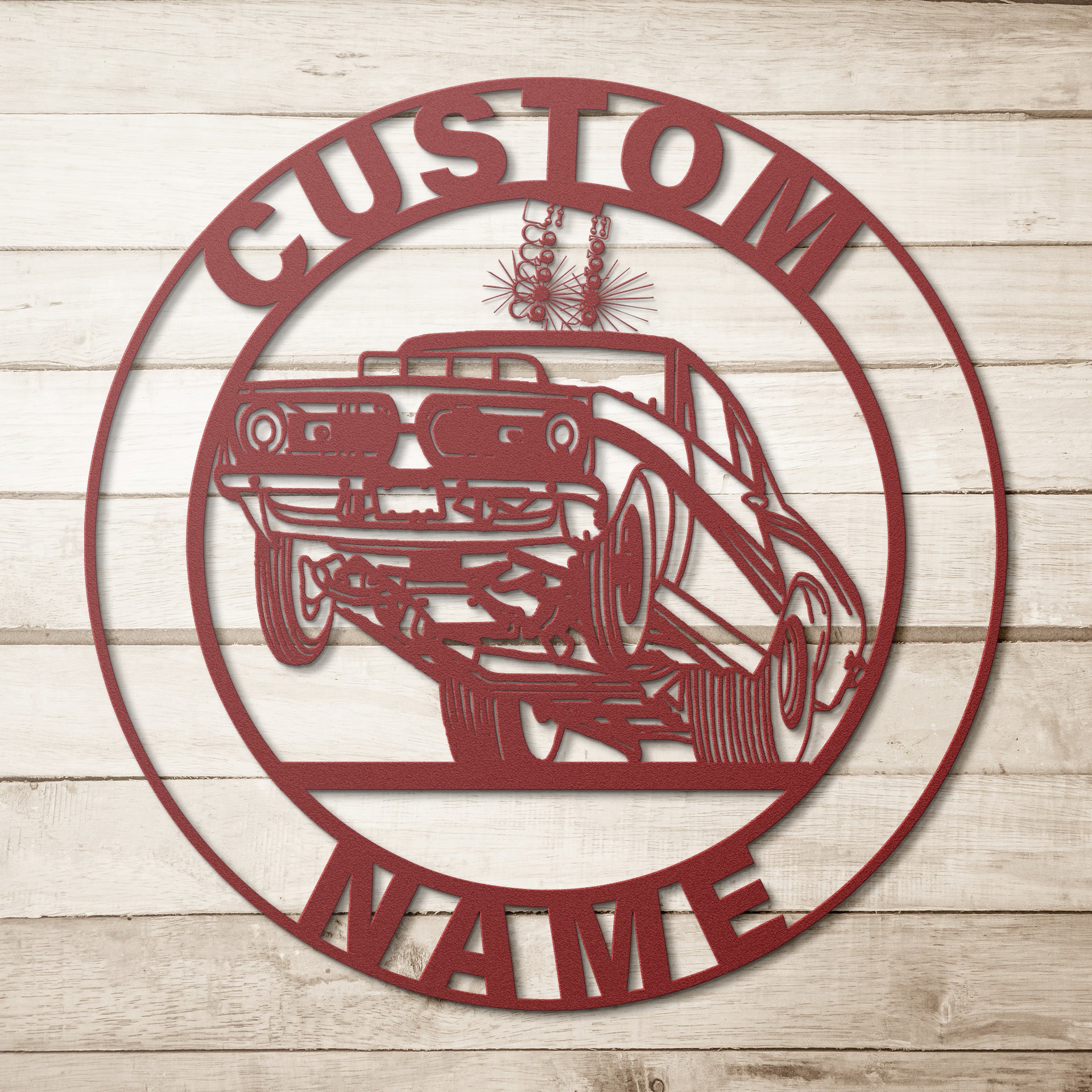 Custom Drag Racing Metal Sign