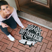 Custom shaped late model door mat