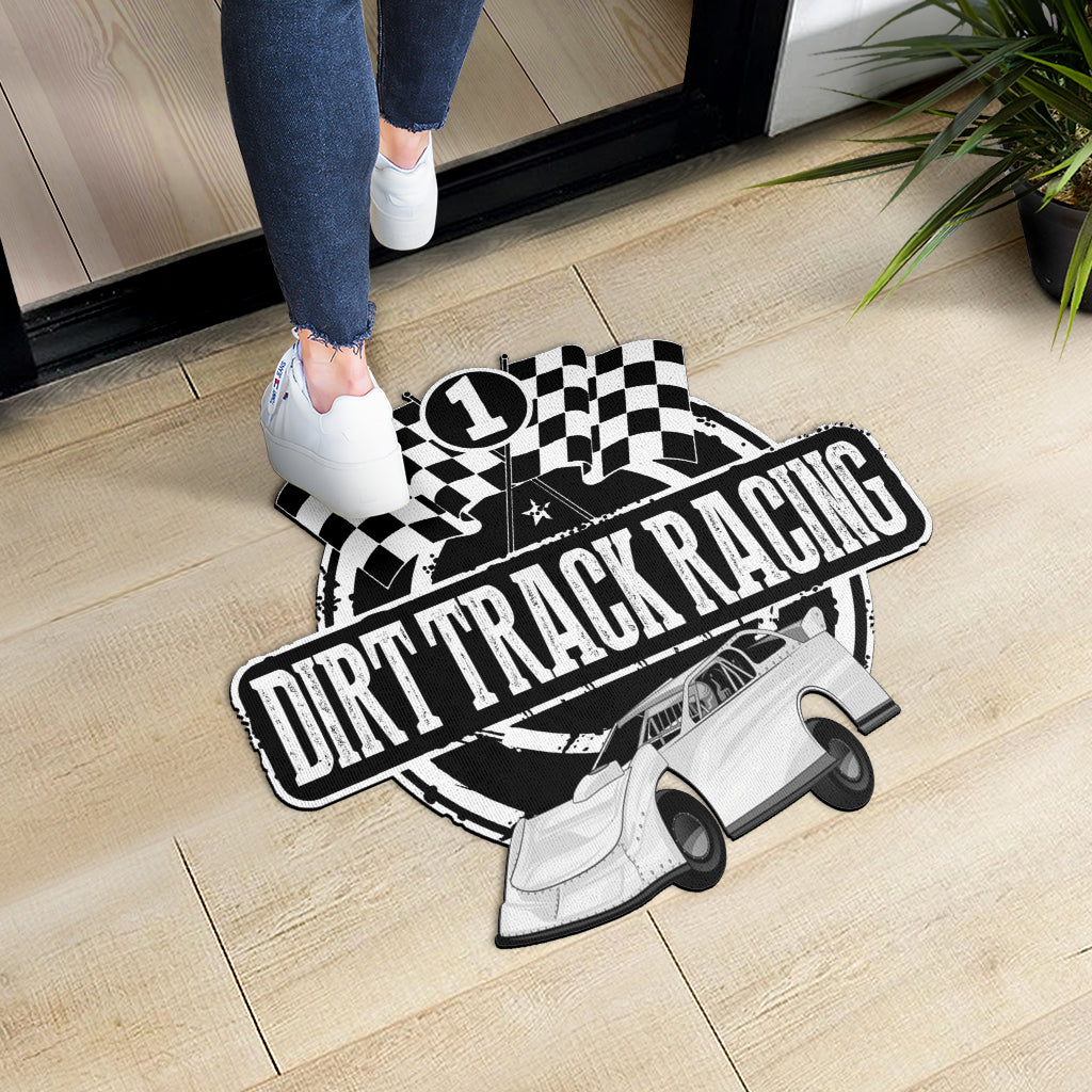 Custom shaped late model door mat