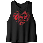 Demolition Derby Girlfriend Bella Women's Racerback Crop Tank