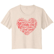Demolition Derby Girlfriend Bella Women's Flowy Crop T-Shirt