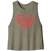 Demolition Derby Girlfriend Bella Women's Racerback Crop Tank