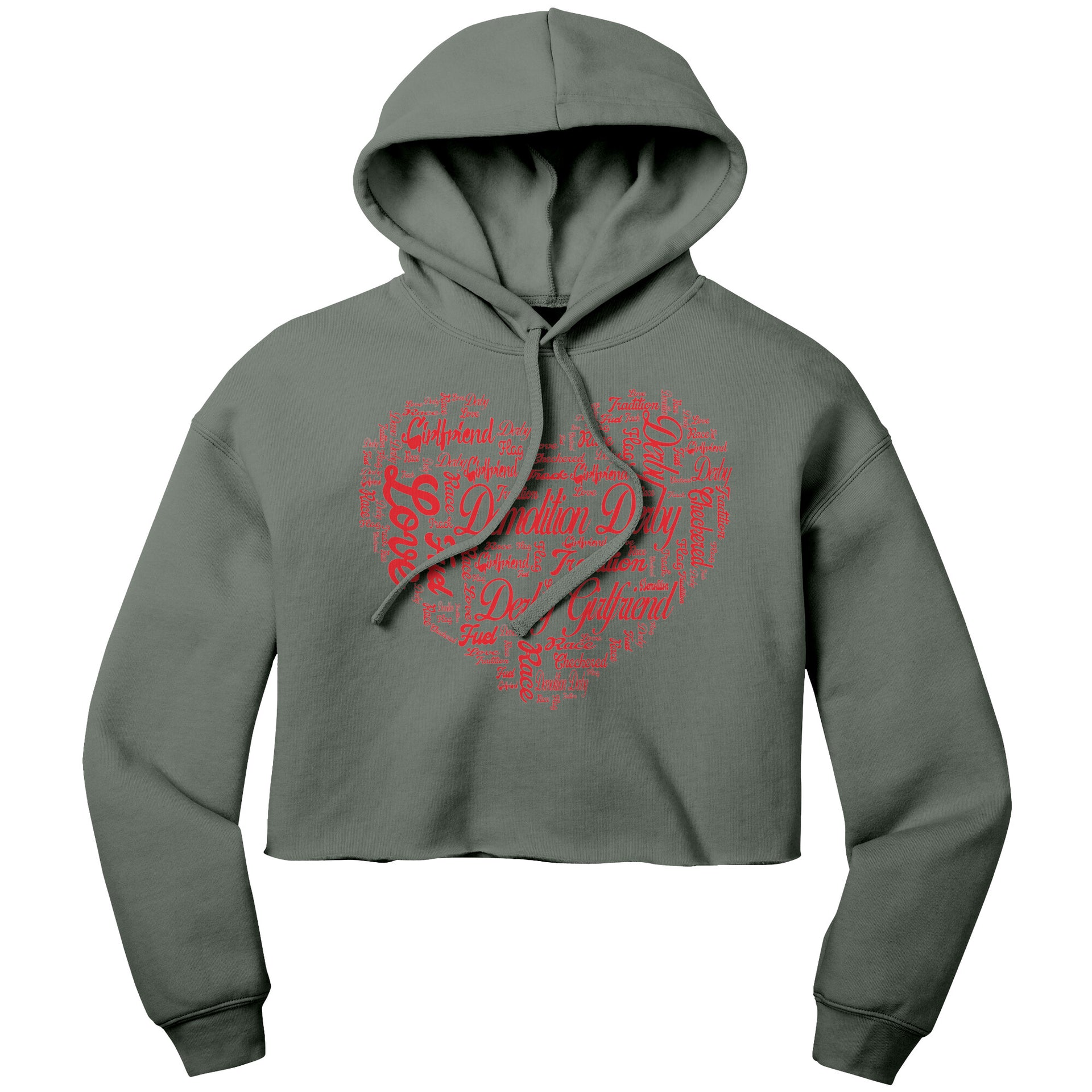 Demolition Derby Girlfriend Women’s Crop Hoodie