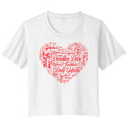 Demolition Derby Girlfriend Bella Women's Flowy Crop T-Shirt
