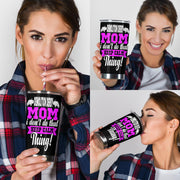 Demolition Derby Mom "I Don't Do That Keep Calm Thing" custom stainless steel tumbler with a leak-proof lid and vacuum insulation for hot and cold drinks.