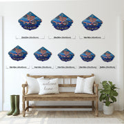 Demolition Derby USA metal sign size comparison showing eight options from 8 × 8 to 22 × 22 inches.