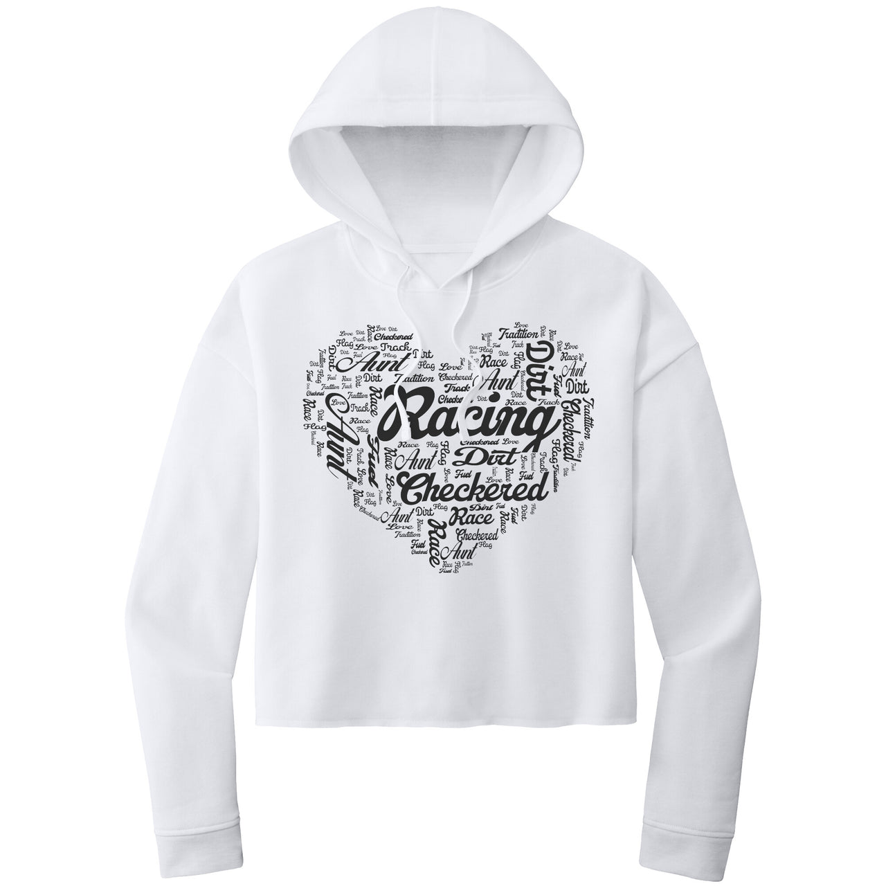 Dirt Track Racing Aunt Crop Top hoodie