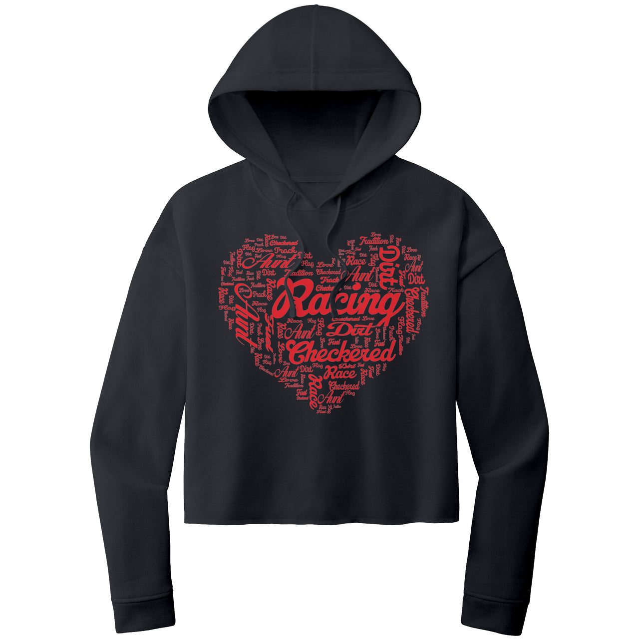 Dirt Track Racing Aunt Crop Top hoodie