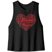 Dirt Track Racing Aunt Racerback Crop Tank