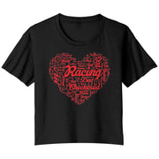 Dirt Track Racing Aunt Crop T-shirt