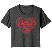 Dirt Track Racing Aunt Crop T-shirt